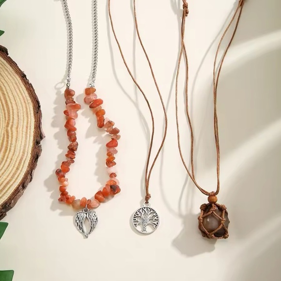 Bohemian Style - Tree of Life Multilayer Pendant Choker - Picture 4 of 7